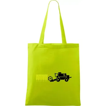 Kombajn sklizeň - Taška bavlněná - 42 x 38 cm ( Limetková )