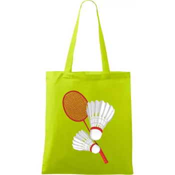 Badminton - pálka a košík - Taška bavlněná - 42 x 38 cm ( Limetková )