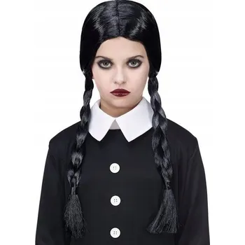 Karnevalová paruka Widmann paruka dlouhé vlasy černé copy