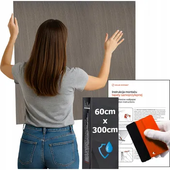 Tapeta Tapeta Samolepicí Vodotěsná do kuchyně na zeď Nábytek Tmavý buk