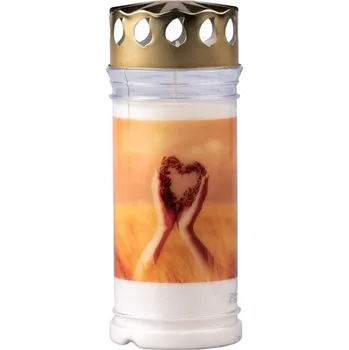 Svíčka Bolsius víčko 450g 120h. Srdce v dlaních
