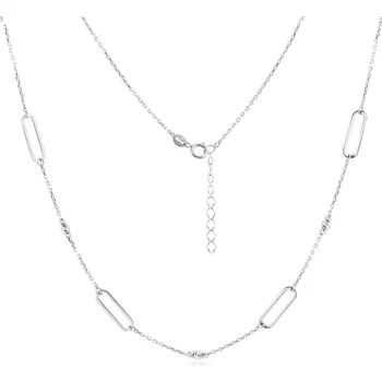 Náhrdelník GEMMAX Efektní náhrdelník z bílého zlata ve stylu Fancy délka 42+3 cm – zlatý šperk ryzosti 585/1000 v Dárkovém balení s Certifikátem GLNWN-45-01486