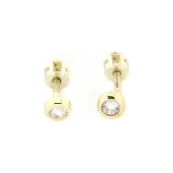 Náušnice Zlaté náušnice na šroubek - žluté zlato