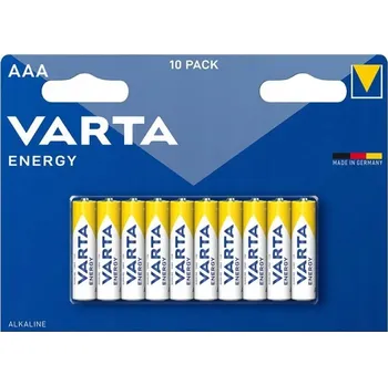 Článková baterie Alkalické baterie Varta Energy AAA (R3) 10 ks malé tužkové baterie baterie do hraček