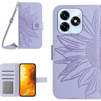 Příslušenství pro tablet VSECHNONAMOBIL 126723 ART SUNFLOWER Peněženkový kryt se šňůrkou pro Honor X5c Plus fialový