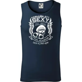 Pánská móda Nesnáším být sexy - policista - Tílko pánské Core - L ( Námořní modrá (velmi tmavá - téměř černá) )