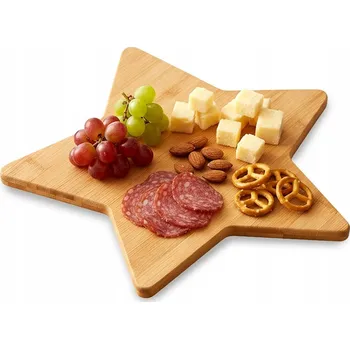 Kuchyňské prkénko Dřevěné prkénko na krájení a servírování ve tvaru hvězdy