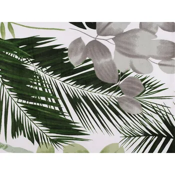 Bavlněná látka / plátno rostliny / listy, barva (1812) bílá zelená