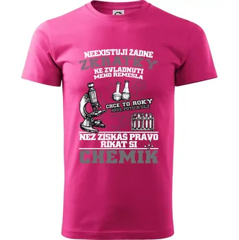 Pánské tričko Chemik zkratky - Klasické pánské triko vyšší gramáže - M ( Purpurová )