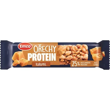 Emco Tyčinka s ořechem a proteinem - karamel