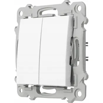 vypínač Bílý safírový dvojitý schodišťový vypínač bez rámečku