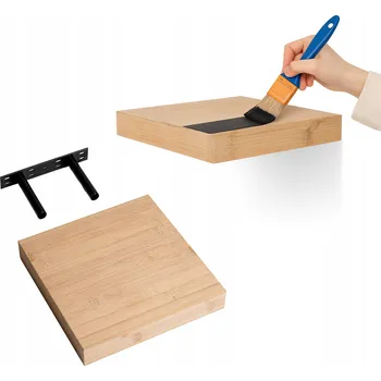 police Nástěnná police dřevěná bambusová samonosná 23 cm - Luonto