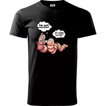 Žížaly na rybách - Triko extra velké (5-8XL) - 8XL ( Černá )