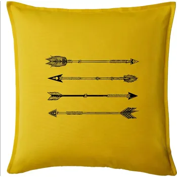 Polštář Šípy kresba - Polštář 50x50 - 50x50 - Pouze potah ( Žlutá )