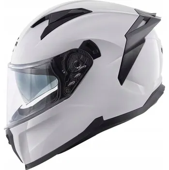 Helma na motorku Integrální helma Kronos KV52 bílá, Vel 56/S, Sluneční clona, ECE 22R06