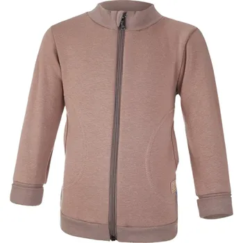 Little Angel Mikina hřejivá rozepínací - hnědá Velikost oblečení: 128