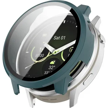 Příslušenství k chytrým hodinkám VSECHNONAMOBIL 126032 PC FULL COVER Plastový kryt se sklem pro Garmin Venu 4 41mm zelený