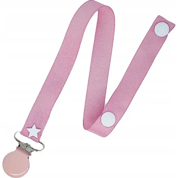 klip na dudlíky Klip na dudlík Bazik Handmade růžový