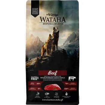 Krmivo pro psa WATAHA HYPOALERGENNÍ KRMIVO SUCHÉ KRMIVO PRO DOSPĚLÉ PSY S/D HOVĚZÍ S RÝŽÍ 12KG