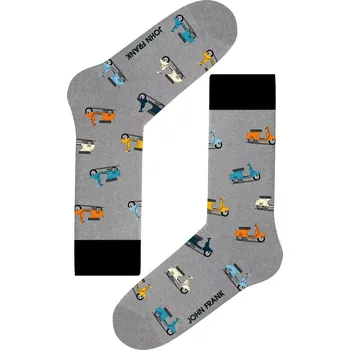 Sada pánského spodního prádla Pánské ponožky John Frank JFLSFUN157 uni Šedá