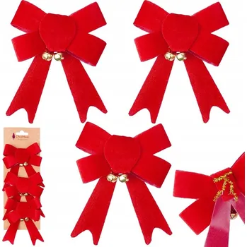 Vánoční dekorace 3x VÁNOČNÍ Mašle ozdobná mašlička na stromeček, dárky