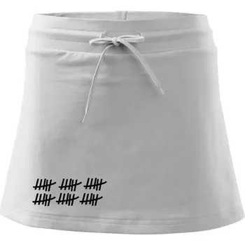 Dámská sukně 30 narozeniny - Sportovní sukně - two in one - XS ( Bílá )