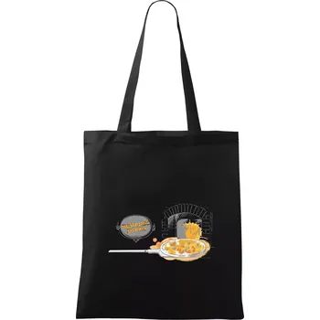 Nákupní taška Nejlepší pizza - Taška bavlněná - 42 x 38 cm ( Černá )