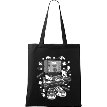 DJ metr - Taška bavlněná - 42 x 38 cm ( Černá )