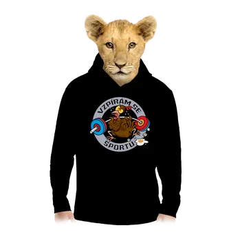 Chlapecká mikina Bastard Vzpírám se sportu dětská mikina klokanka Black