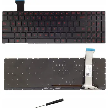 Náhradní díl pro notebook Klávesnice ASUS ROG GL552JX GL552VW GL552V LED RED pro Asus