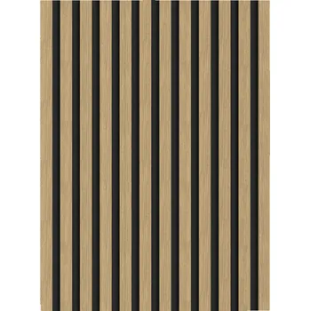 Obklad Mexen Lam-B lamely stěnové 275 x 30 cm, deska HDF 4 mm, technická dýha, Lněný ořech - S100-275307-3015-015 Lamely