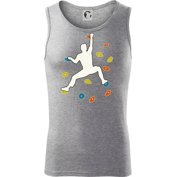 Bouldering lezec - Tílko pánské Core - L ( Tmavě šedý melír )