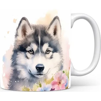 Hrnek s roztomilým husky motivem