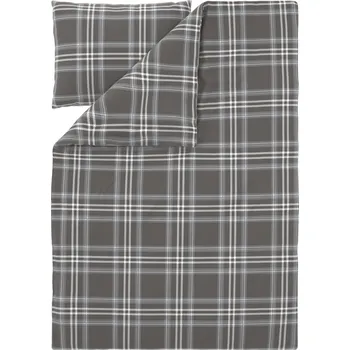 Povlečení LIVARNO® Ložní povlečení z jemného flanelu, 140 x 200 cm, 70 x 90 cm (šedá)