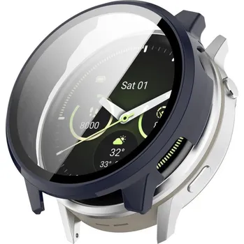 VSECHNONAMOBIL 125934 PC FULL COVER Plastový kryt se sklem pro Garmin Venu 4 45mm modrý