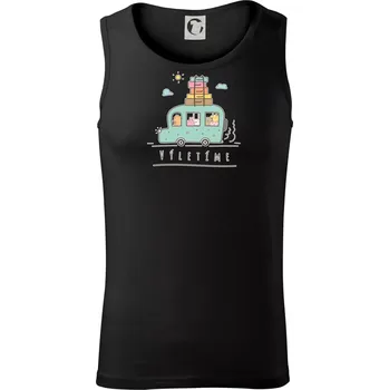 Pánské termoprádlo Výletíme obytňák kreslený - Tílko pánské Core - XL ( Černá )