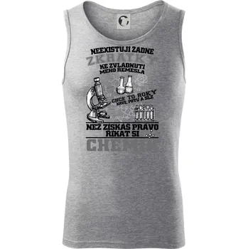 Chemik zkratky - Tílko pánské Core - S ( Tmavě šedý melír )