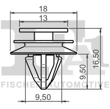 Klip, ozdobná / ochranná lišta FA1 89-40016.5