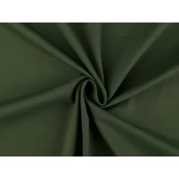 Úplet bavlněný hladký jednobarevný METRÁŽ - 6 (126) olivová zeleň