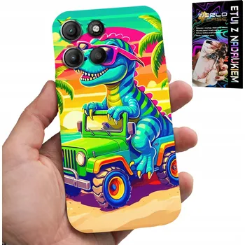 Pouzdro na mobilní telefon POUZDRO MOTOROLA MOTO G15 - DINOSAURUS V NÁKLADNÍM VOZU PRO DĚTI