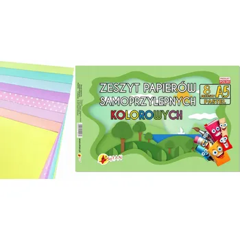 Sešit Blok samolepicích papírů PASTELOVÉ A5 8 listů Shan