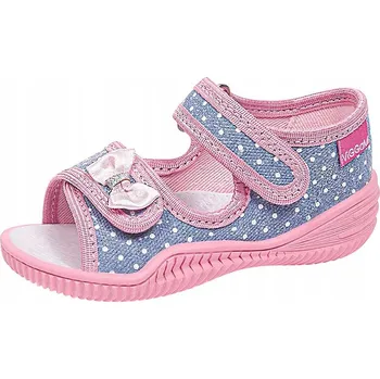 Dívčí obuv Dětské papuče Viggami na suchý zip, vícebarevné, velikost 24