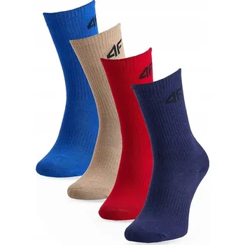 Dámské ponožky 4F 4-BALENÍ DĚTSKÉ/JUNIORSKÉ PONOŽKY BAVLNA VYSOKÉ / vel 35-37