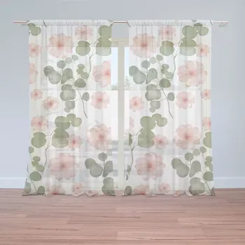 Záclona Sablio Záclony Jarní květy: 2ks 150x250cm