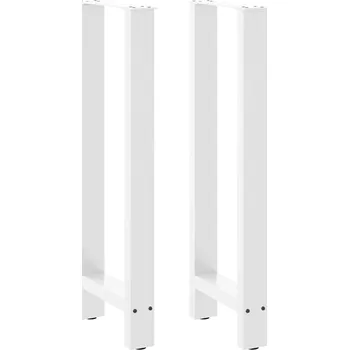 Jídelní stůl OMAXI Nohy barového stolu bílé 2 ks 40 x (100-101) cm ocelové 312761