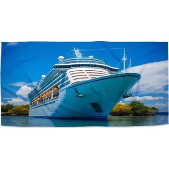 Osuška Sablio Ručník Luxusní výletní loď v tropickém ráji - 50x100 cm