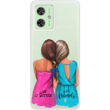 Pouzdro na mobilní telefon Silikonový obal iSaprio - Motorola Moto G54 5G - Best Friends (Silikonový obal, kryt a pouzdro iSaprio - Motorola Moto G54 5G - Best Friends - stylová ochrana telefonu, pružný TPU materiál, odolný UV potisk, česká výroba)