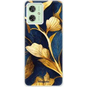 Pouzdro na mobilní telefon Silikonový obal iSaprio - Motorola Moto G54 5G - Gold Leaves (Silikonový obal, kryt a pouzdro iSaprio - Motorola Moto G54 5G - Gold Leaves - stylová ochrana telefonu, pružný TPU materiál, odolný UV potisk, česká výroba)