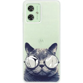 Pouzdro na mobilní telefon Silikonový obal iSaprio - Motorola Moto G54 5G - Crazy Cat 01 (Silikonový obal, kryt a pouzdro iSaprio - Motorola Moto G54 5G - Crazy Cat 01 - stylová ochrana telefonu, pružný TPU materiál, odolný UV potisk, česká výroba)