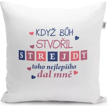 Polštář Sablio Polštář Když Bůh stvořil strejdy: 40x40 cm